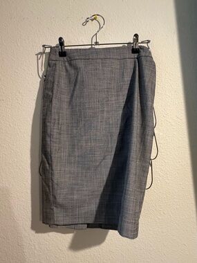 Ann Taylor Grey Plaid Pencil Skirt
